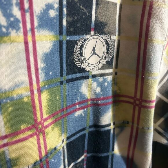 Air Jordan Essential Blue Green Plaid Holiday Hoodie DV1578-333 Men’s Size M - Picture 11 of 14